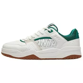 Anta Full Score Fashion Trend Non-Slip Increased Height Low-Top Skate Shoes Men Sneakers White Gray Green 112448032-3 40.5