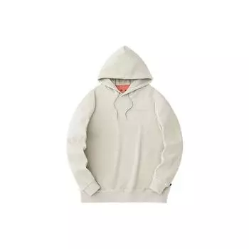 Anta Футболка Basketball Series, однотонная флисовая толстовка с капюшоном, унисекс, цвет: серый 972341702-6 XL