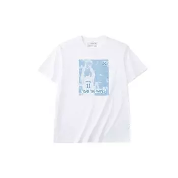 Anta Футболка KT Series Summer Round Neck, свободная, дышащая, баскетбольная, повседневная, спортивная, с коротким рукавом, унисекс, топы, чисто-белый цвет 152221128 XXL