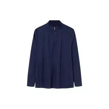 Anta Футболка мужская однотонная с длинным рукавом и воротником-стойкой Champion All-Weather Series, цвет Rhythmic-Blue 152410402-3 3XL