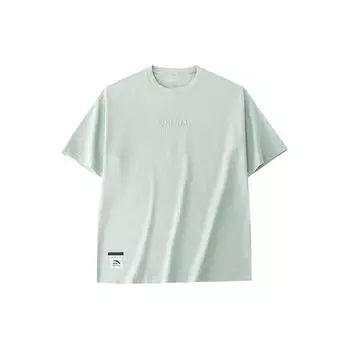 Anta Футболка мужская однотонная с круглым вырезом, свободная, с коротким рукавом и заниженной линией плеч, цвет зеленый 152427147-2 S