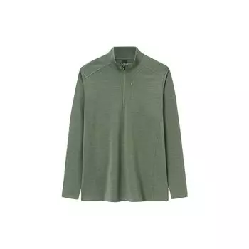 Anta Футболка Outdoor Series с длинным рукавом и застежкой-молнией на половину длины, мужская, цвет зеленый-серый 152410404-3 2XL