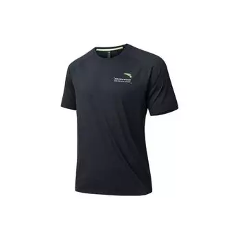 Anta Футболка Running Series Letter Round Neck Fitness Sports с коротким рукавом и регланами для мужчин, базовая, черная 152425113-4 M