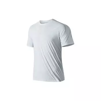 Anta Футболка Running Series однотонная дышащая с круглым вырезом и коротким рукавом, мужская, серая 152225112-1 L