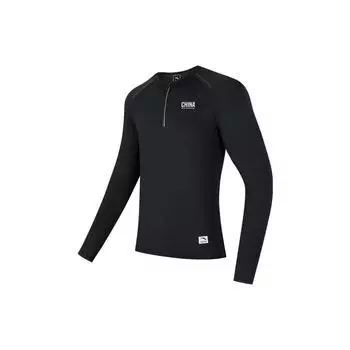 Anta Футболка Running Series с длинным рукавом и принтом букв, спортивная, для фитнеса, мужская, черная 152230402-2 XL