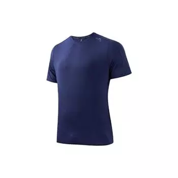 Anta Футболка Running Series Solid Color Ice Skin с коротким рукавом для мужчин, топы Chaos-Blue 152335108-1 M