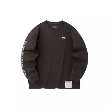 Anta Футболка с длинным рукавом Lifestyle Series с буквенным принтом, мужская, темно-коричневая 152338408-4 L