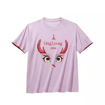 Anta Футболка с коротким рукавом Linglong из серии Sports Lifestyle Pink Dragon, унисекс, цвет фиолетовый 172438156R-1 M