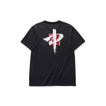 Anta Футболка свободного покроя с вышитыми буквами и принтом, мужская, черная 952127121-6 S