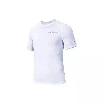 Anta Футболка Training Series Letter Logo с коротким рукавом и круглым вырезом, влагоотводящая, мужская, чисто-белая 152457101-2 L