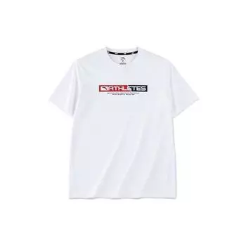 Anta Футболка Training Series с коротким рукавом и круглым вырезом, с принтом букв, мужская, белая 152327145-1 XXXL