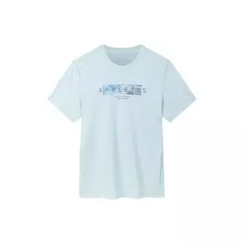 Anta Футболка Training Series с круглым вырезом и буквенным принтом, влагоотводящая, с коротким рукавом, мужская, светло-синяя 152427102-2 S