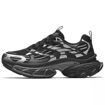 Anta Fuyiao Comfortable Versatile Non-Slip Wear-Resistant Low-Top Casual Shoes Men sneaker Black Silver 112518899-2 39