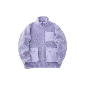 Anta FW22 Letter Logo Lamb Fleece Lamb воротник-стойка молния теплая куртка мужские куртки фиолетовый 952248719-2 L