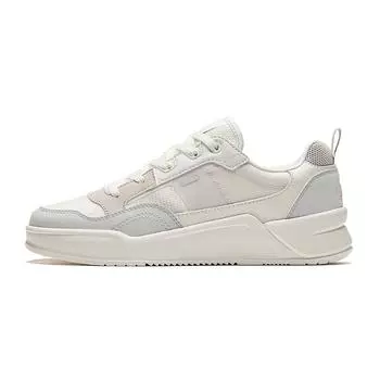 Anta Gel Elastic Mesh Thick Sole Height Increasing Lightweight Breathable Low Top Sneakers Women sneakers White Gray 922428003-1 35.5