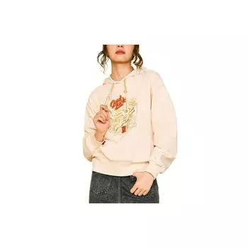 Anta Good Things Happen Lion Dance Mascot Embroidered Hoodie Women hoodies Rice-White 162318734-2 XL