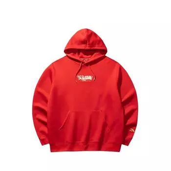 Anta Good Things Happen Series Hooded Pullover Loose Long Sleeve Sweatshirt Men sweatshirt Deep-Red 152518702-2 M