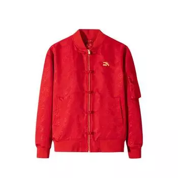 Anta Good Things Happen Series Woven Baseball Collar Drop Shoulder Jacket Men Jacket Deep-Red 152518615-3 3XL