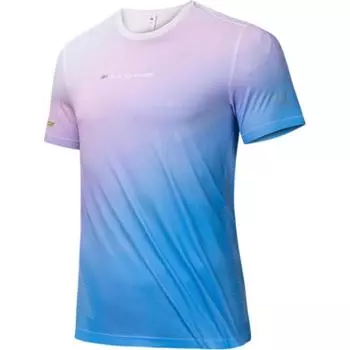 Anta Градиентная круглая горловина удобная дышащая универсальная спортивная футболка с коротким рукавом мужские топы чисто-белый 152435109-1 S