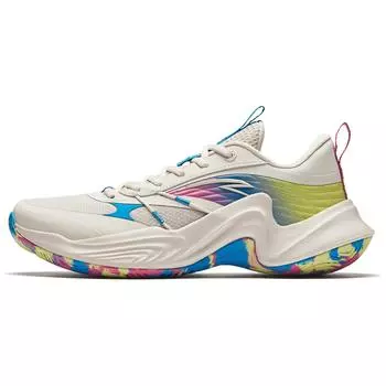 Anta Heat Wave Cement Nemesis Non-Slip Wear-Resistant Low-Top Basketball Shoes Men Sneakers Beige Blue Yellow 912421604S-2 41