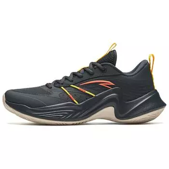 Anta Heat Wave Cement Nemesis Non-Slip Wear-Resistant Low-Top Basketball Shoes Men sneaker Black Yellow 912421604S-4 41