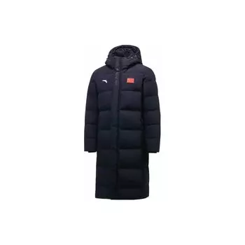 Anta Hooded Letter Brand Logo Casual Sports Long Sleeve Down Jacket Unisex верхняя одежда черного цвета 45130105-1 2XL
