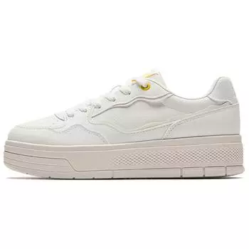 Anta Jelly Versatile Simple Non-Slip Wear-Resistant Lightweight Low-Top Skate Shoes Women sneaker Ivory-White 122538037-4 37.5