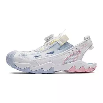 Anta Kids Adjustable Toe Cap Non-Slip Durable Sandals Kids Sandals White Blue A322426953-1 34