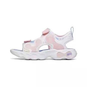 Anta Kids Asymmetrical 1 Non-Slip Breathable Sandals Kids Sandals White Pink 322229912-2 30