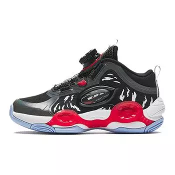 Anta Kids Asymmetrical Fabric Comfortable Non-Slip Wear-Resistant Breathable Low-Top Basketball Shoes Kids sneaker Black 312439951-2 29