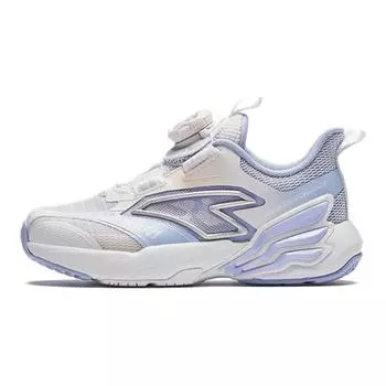 Anta Kids Casual Comfortable Shock Absorbing Wear Resistant Low Top Running Shoes Kids Running Shoes White Blue 322429962-4 30