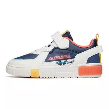 Anta Kids Casual Fashion Non-Slip Wear-Resistant Low-Top Skate Shoes Kids Sneakers White Blue 312138003-12 37
