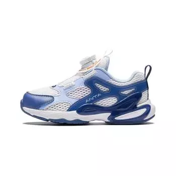 Anta Kids Casual Versatile Non-Slip Shock Absorbing Wear-Resistant Low-Top Casual Shoes Kids sneaker White Blue A312429907-2 29