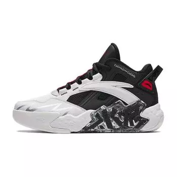Anta Kids Cement Krypton Mesh Non-Slip Wear-Resistant Low-Top Basketball Shoes Kids Basketball Shoes White Black A312411108H-3 34