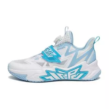 Anta Kids Cement Nemesis Non-Slip Wear-Resistant Low-Top Basketball Shoes Kids sneaker White Blue 312321124H-10 36