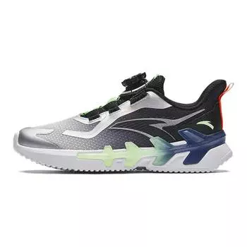 Anta Kids Comfortable Knob Body Measurement Test Non-Slip Wear-Resistant Low-Top Running Shoes Kids Running Shoes Silver Black A12445510-3 40