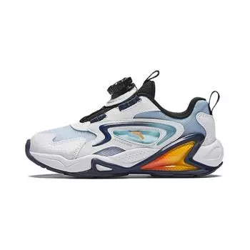 Anta Kids Comfortable Non-Slip Low-Top Running Shoes Kids sneaker Dusty-Blue Anta-White New-Ink-Blue A12439904-2 28