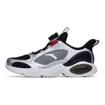 Anta Kids Comfortable Non-Slip Shock Absorbing Wear-Resistant Low-Top Running Shoes Kids sneaker Silver Black 312225503-1 34