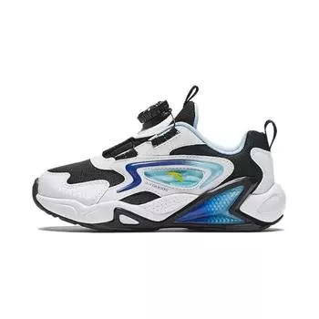 Anta Kids Comfortable Non-Slip Wear-Resistant Low-Top Running Shoes Kids sneakers Black White Waterfall-Blue A12439904-1 30