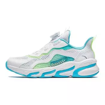 Anta Kids Comfortable Versatile Non-Slip Durable Low-Top Running Shoes Kids Sneakers White Blue A12435573-3 34