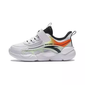 Anta Kids Durable Breathable Low-Top Running Shoes Kids Sneakers Black White A312419908-1 28