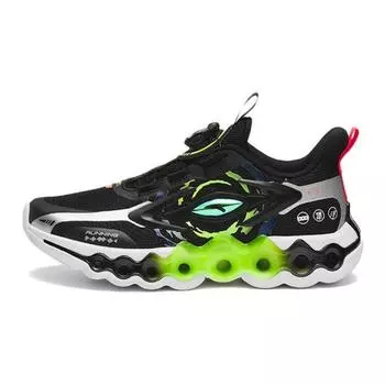 Anta Kids Energy Ring 8.0 Non-Slip Wear-Resistant Breathable Rebound Low-Top Running Shoes Kids running shoes Black Silver Green 312245581-2 38