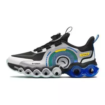Anta Kids Energy Ring 9.0 Leather Comfortable Durable Low-Top Running Shoes Kids running shoes Black Silver 312345580-1 36