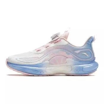 Anta Kids Energy Storage Lightweight Shock Absorption Low Top Running Shoes Kids Running Shoes Pink Blue 322415501-1 38