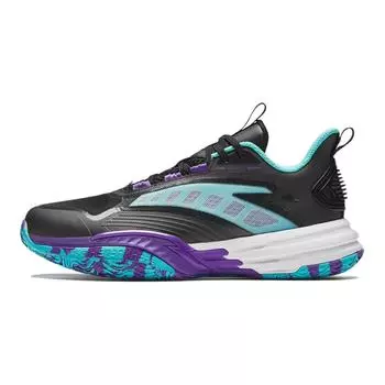 Anta Kids Fabric Breathable Comfortable Non-Slip Durable Low-Top Basketball Shoes Kids sneakers Black Blue 312431103-5 36