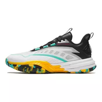 Anta Kids Fabric Breathable Comfortable Non-Slip Wear-Resistant Low-Top Basketball Shoes Kids sneaker White Black 312431103-4 33