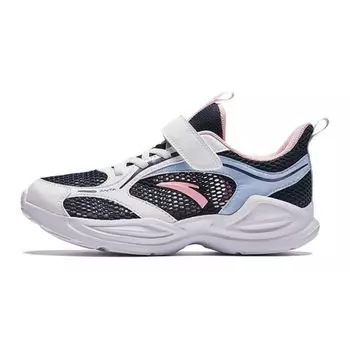 Anta Kids Fabric Non-Slip Breathable Low-Top Running Shoes Kids Sneakers White Black Pink A322425520-2 36