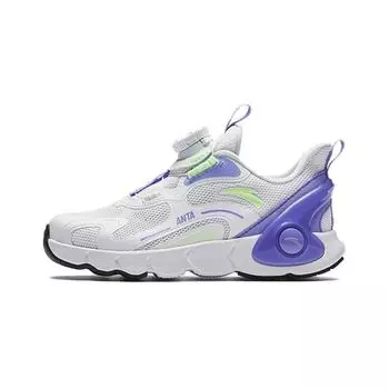 Anta Kids Fabric Sports Versatile Fashion Non-Slip Shock Absorption Low-Top Running Shoes Kids sneaker White Purple A322429923-1 28