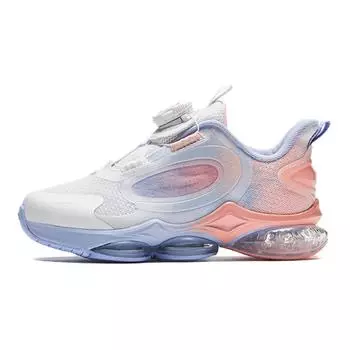 Anta Kids Fabric UFO 6.0 Body Measurement Test Non-Slip Wear-Resistant Low-Top Running Shoes Kids Sneakers White Blue Pink 322439901-2 28