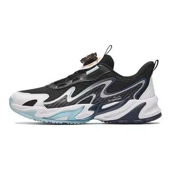 Anta Kids Flexible Lightweight Non-Slip Wear-Resistant Casual Shoes Kids Sneakers Black White 312438808-6 38